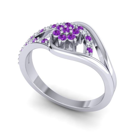 Floral Pave Puspin Ring