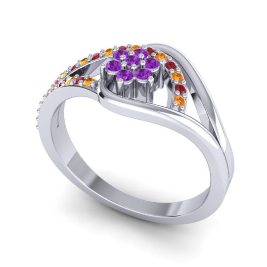 Floral Pave Puspin Ring