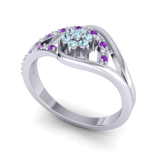 Floral Pave Puspin Ring