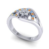 Floral Pave Puspin Ring