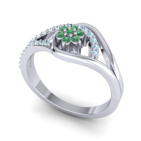 Floral Pave Puspin Ring