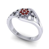 Floral Pave Puspin Ring