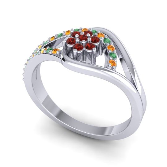 Floral Pave Puspin Ring