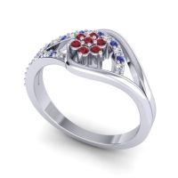 Floral Pave Puspin Ring