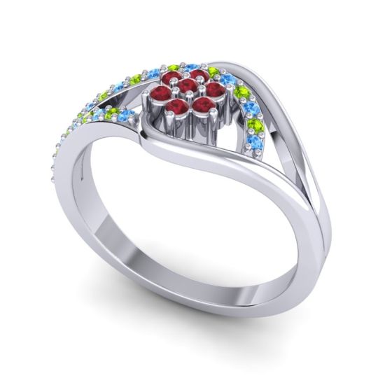 Floral Pave Puspin Ring