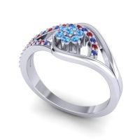 Floral Pave Puspin Ring