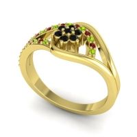 Floral Pave Puspin Ring