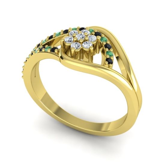 Floral Pave Puspin Ring