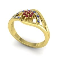 Floral Pave Puspin Ring