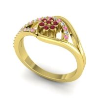 Floral Pave Puspin Ring