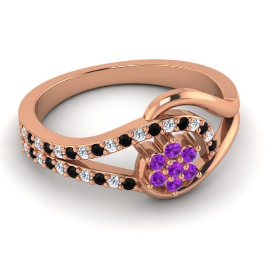 Floral Pave Puspin Ring