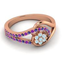 Floral Pave Puspin Ring