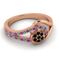 Floral Pave Puspin Ring