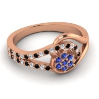 Floral Pave Puspin Ring