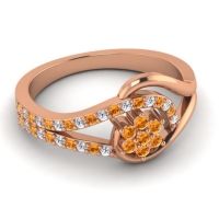Floral Pave Puspin Ring