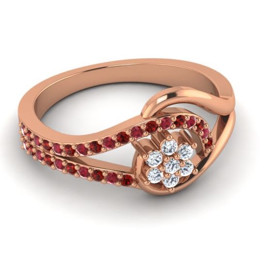 Floral Pave Puspin Ring