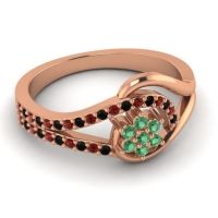 Floral Pave Puspin Ring