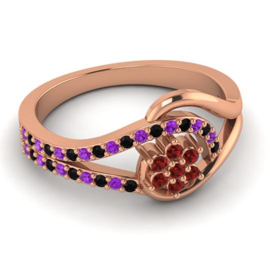 Floral Pave Puspin Ring