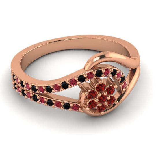 Floral Pave Puspin Ring