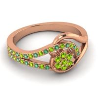 Floral Pave Puspin Ring