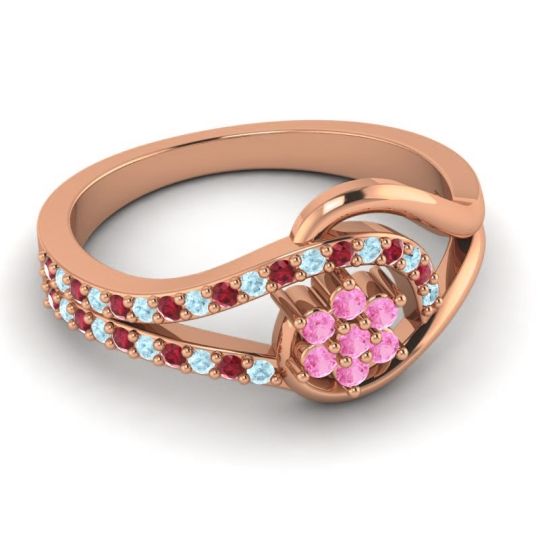 Floral Pave Puspin Ring