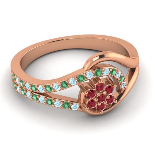 Floral Pave Puspin Ring