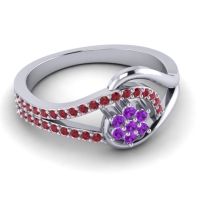 Floral Pave Puspin Ring