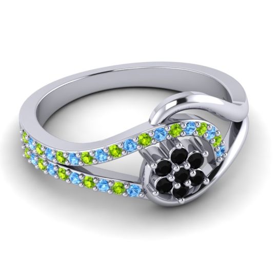 Floral Pave Puspin Ring
