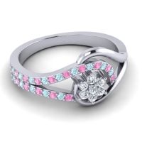 Floral Pave Puspin Ring