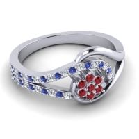 Floral Pave Puspin Ring