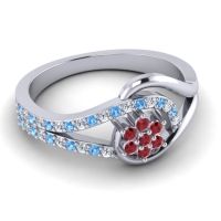 Floral Pave Puspin Ring