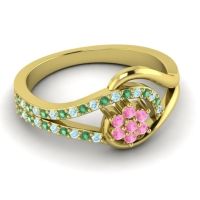 Floral Pave Puspin Ring