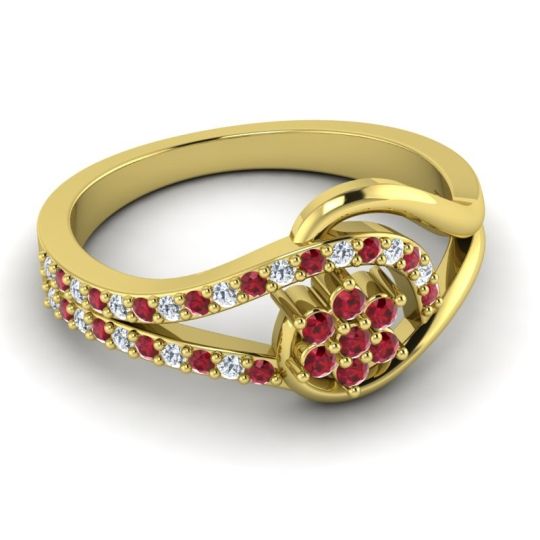 Floral Pave Puspin Ring