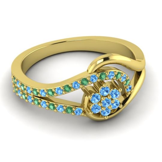Floral Pave Puspin Ring