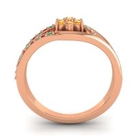 Floral Pave Puspin Ring