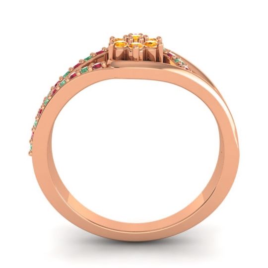 Floral Pave Puspin Ring