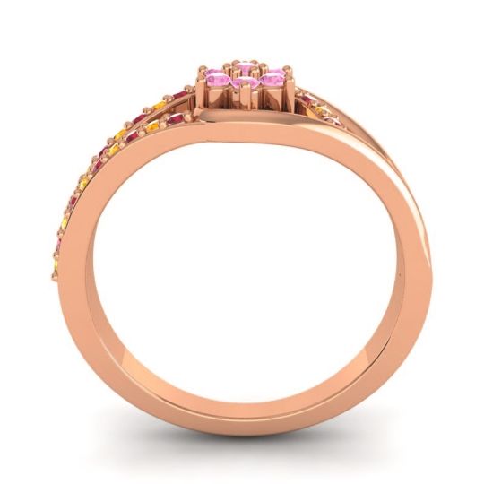 Floral Pave Puspin Ring