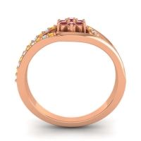 Floral Pave Puspin Ring