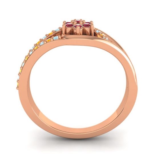 Floral Pave Puspin Ring