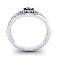 Floral Pave Puspin Ring