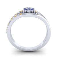 Floral Pave Puspin Ring