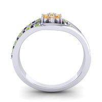 Floral Pave Puspin Ring