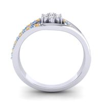 Floral Pave Puspin Ring