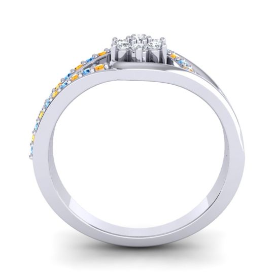 Floral Pave Puspin Ring