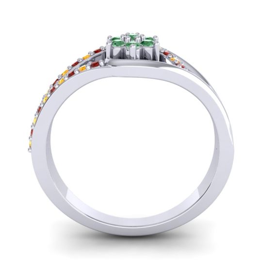 Floral Pave Puspin Ring