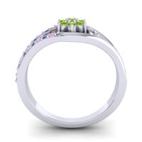 Floral Pave Puspin Ring