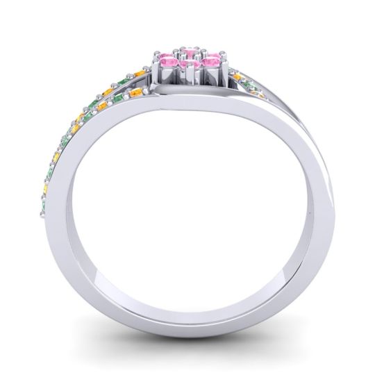 Floral Pave Puspin Ring