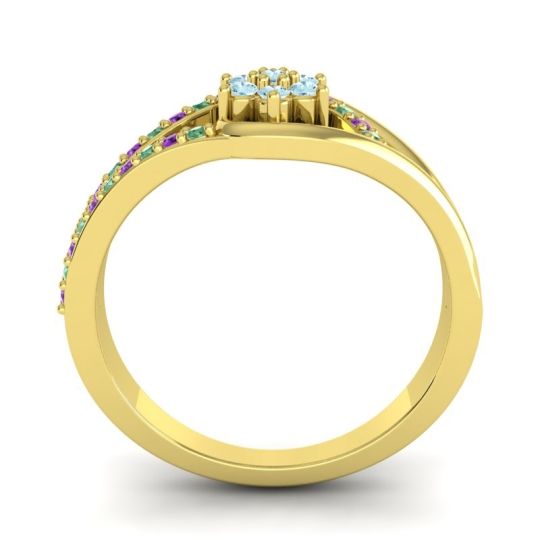 Floral Pave Puspin Ring