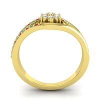 Floral Pave Puspin Ring