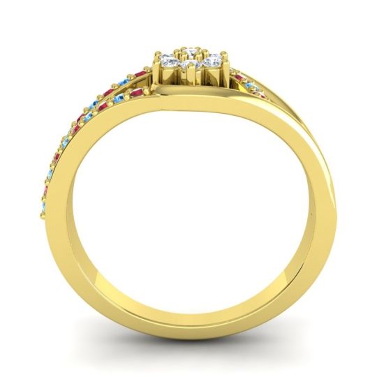 Floral Pave Puspin Ring